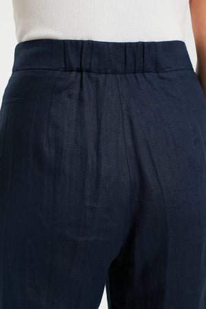 Navy Linen Lydia Pants