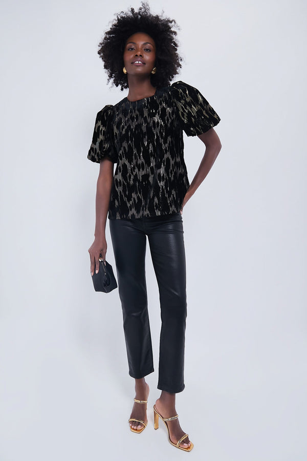 Metallic Velvet Burnout Lyla Blouse