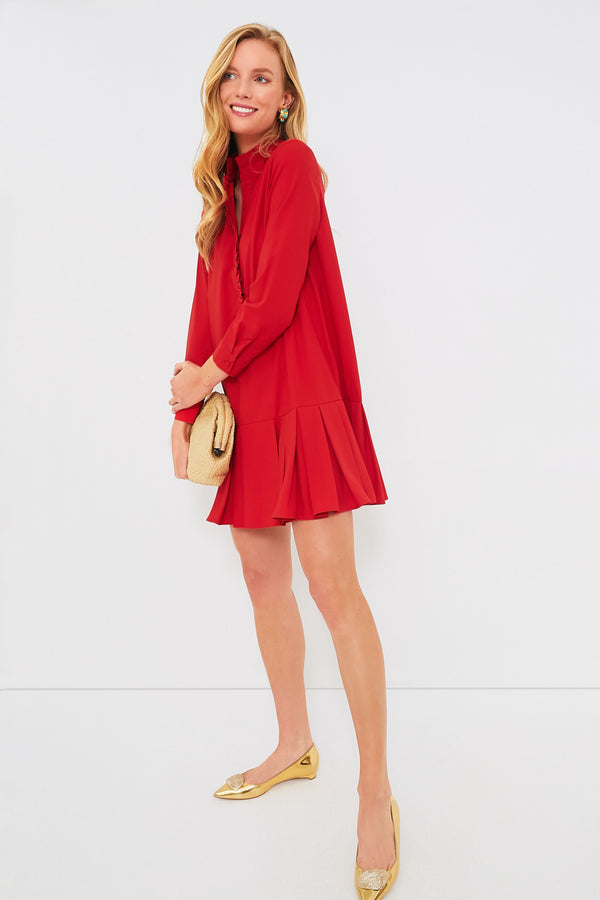 Red Crepe Tate Dress
