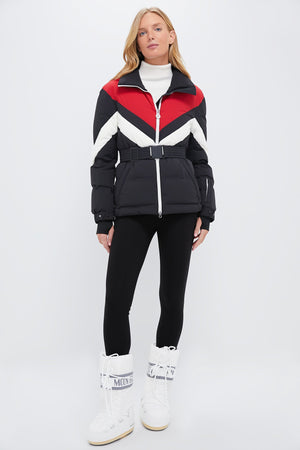 Jet Black and Red JG Ski Parka