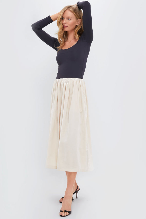 Black and Cream Deeda Dress