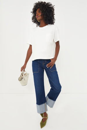 White Kelley Pocket Tee