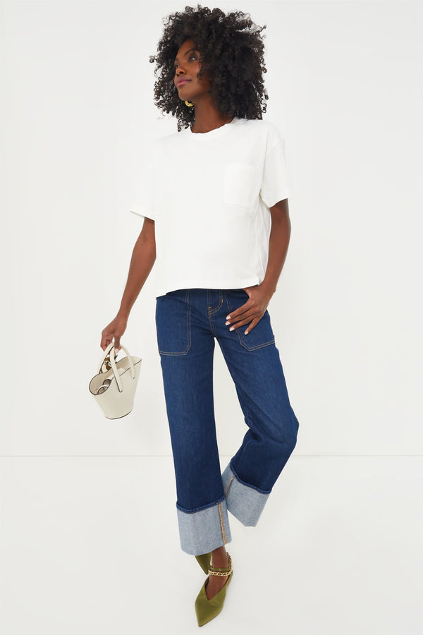 White Kelley Pocket Tee