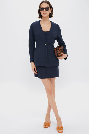 Navy Tweed Blaine Jacket