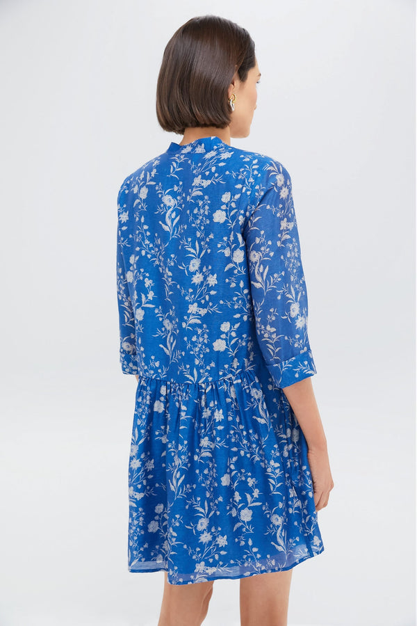 Limoges Floral Royal Shirt Dress