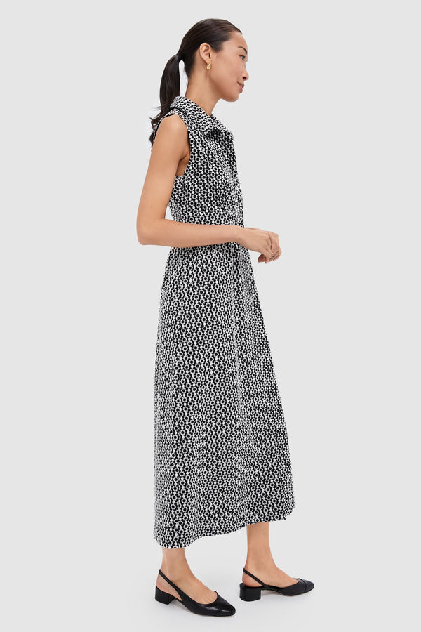Black Eyelet Sleeveless Noelle Maxi Dress