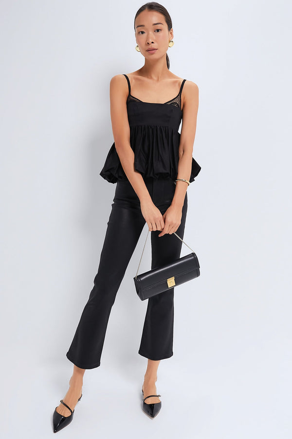 Black Mimi Peplum Top