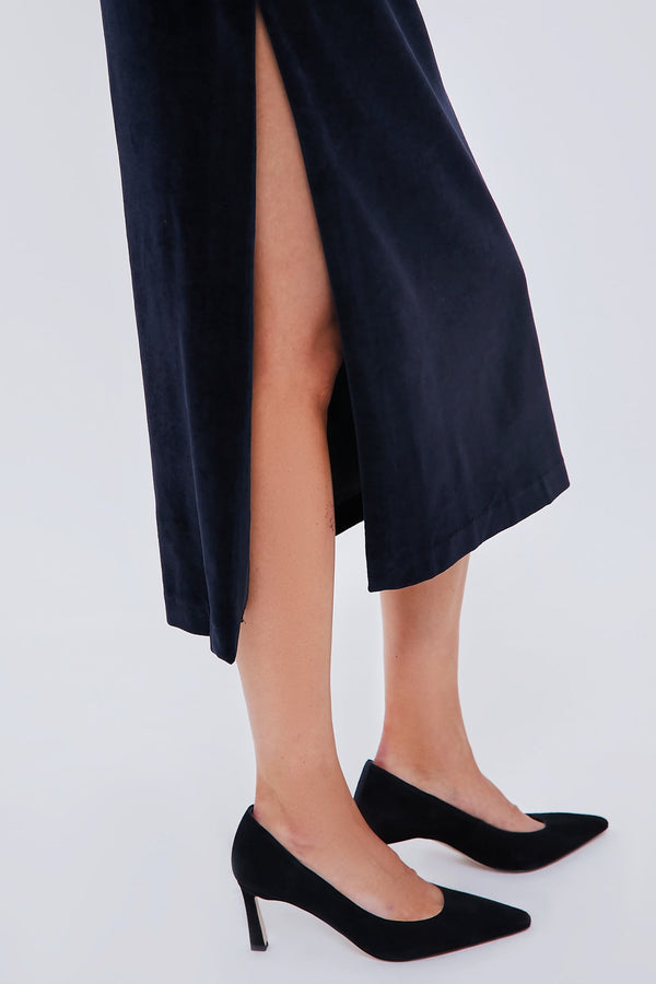 Black Suzanne Velvet Dress