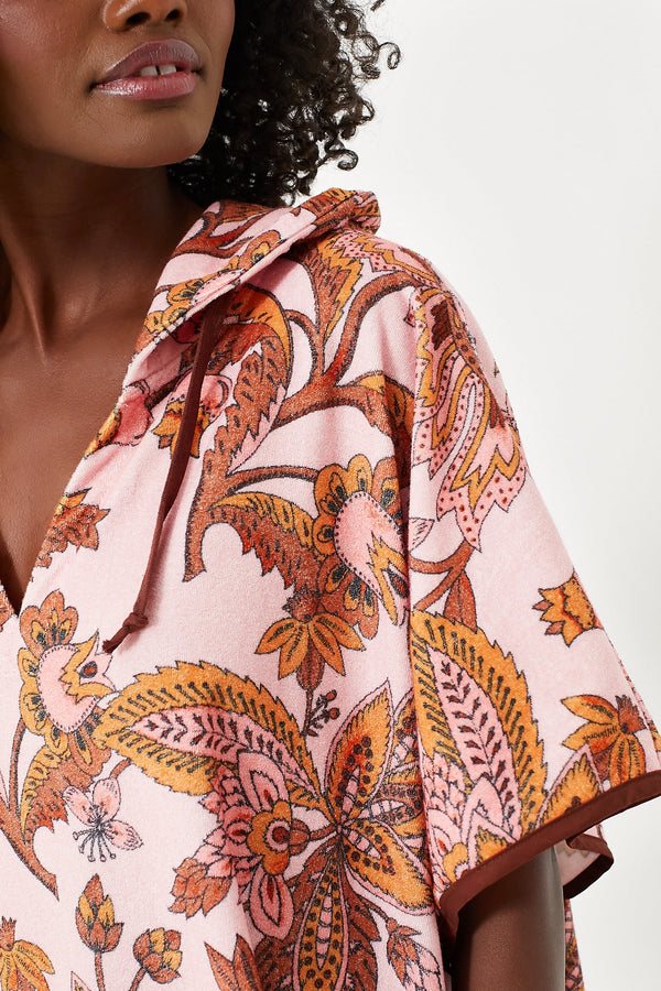 Sunset Chintz Terrycloth Coverup