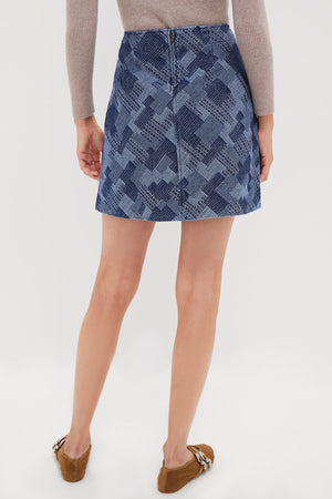 Denim Patchwork Meg Mini Skirt