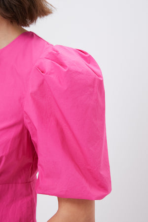 Bright Pink Bows Keelin Midi Dress