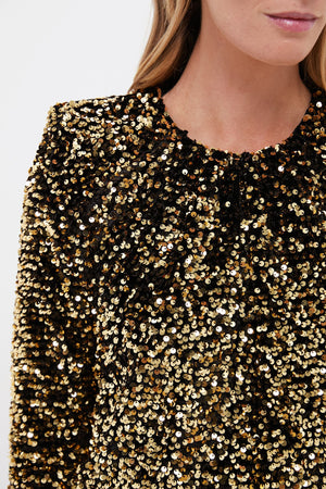 Gold Sequin Libby Top