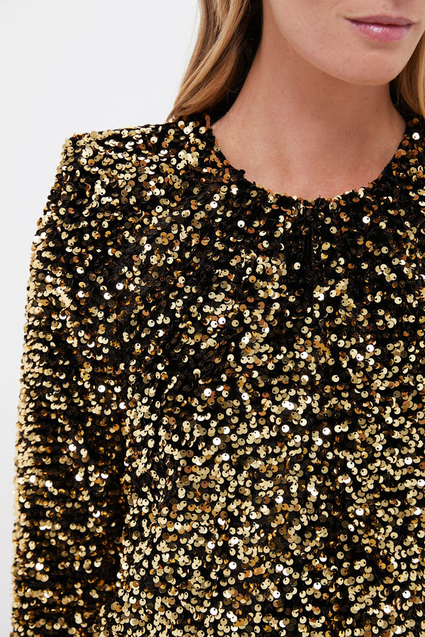 Gold Sequin Libby Top