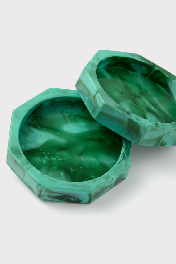 Malachite Marble Catena Wine Coaster Set of 2