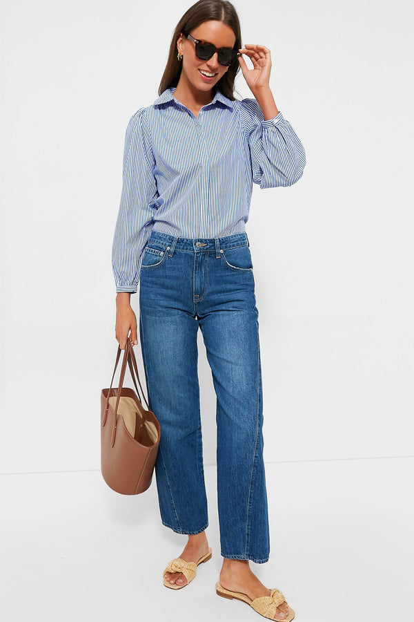 Blue Stripe Palmer Button Down