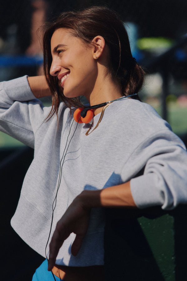 Heathered Gray Cropped Evans Pullover