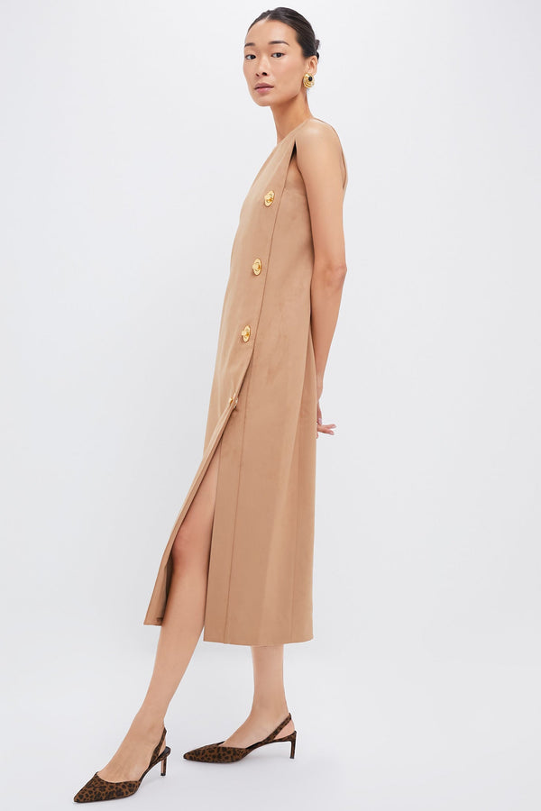 Tan Kalita Midi Dress