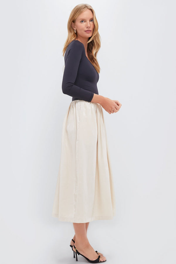 Black and Cream Deeda Dress