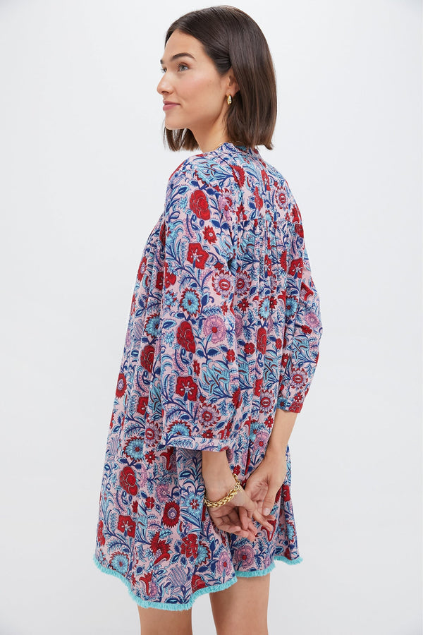 Mauve and Rose Wildflower Bondi Coverup