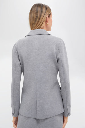 Gray Herringbone Jeanne Travel Blazer