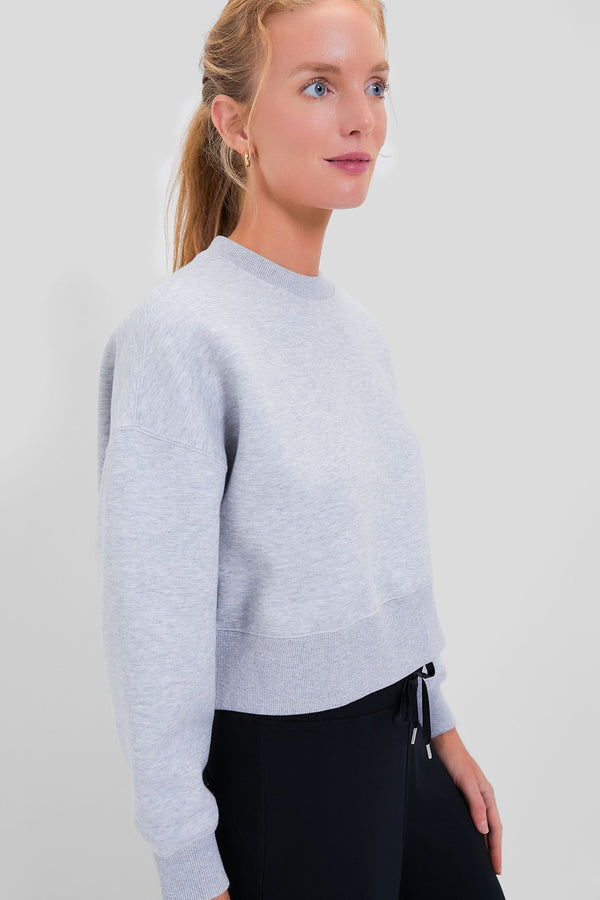 Heathered Gray Cropped Evans Pullover