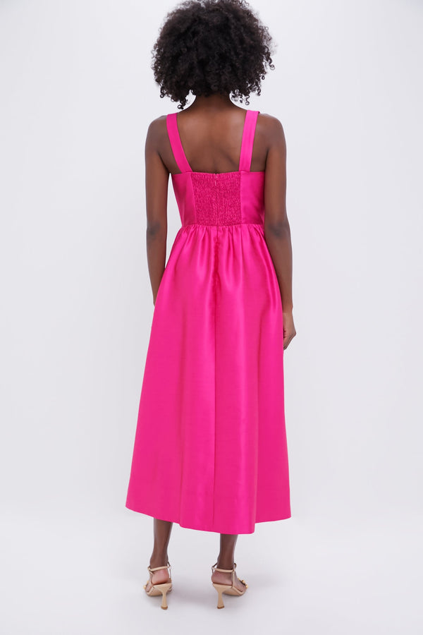 Hot Pink Dupioni Esme Dress