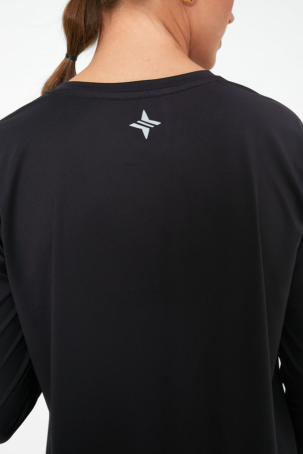 Black Long Sleeve Ryan Boyfriend Tee