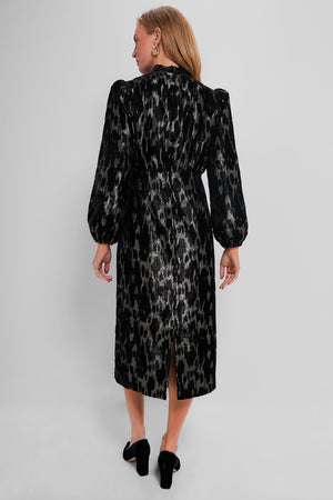 Metallic Velvet Burnout Gilly Dress