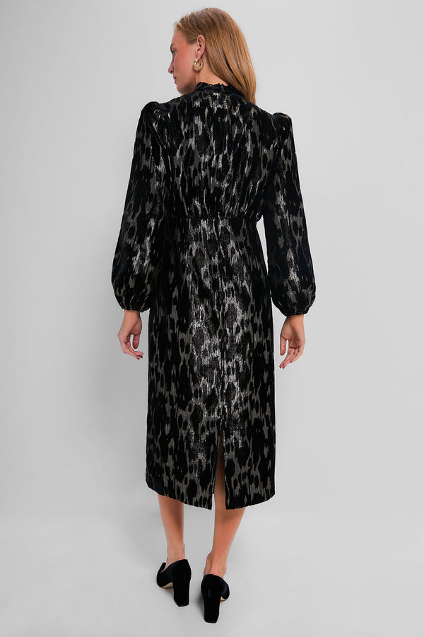 Metallic Velvet Burnout Gilly Dress