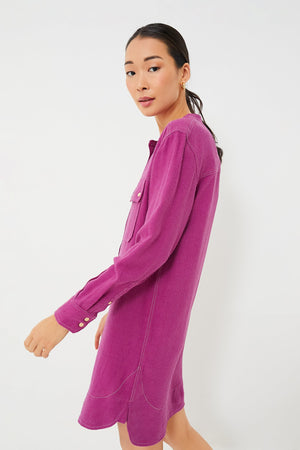 Mauve Venoya Silk Bourette Dress