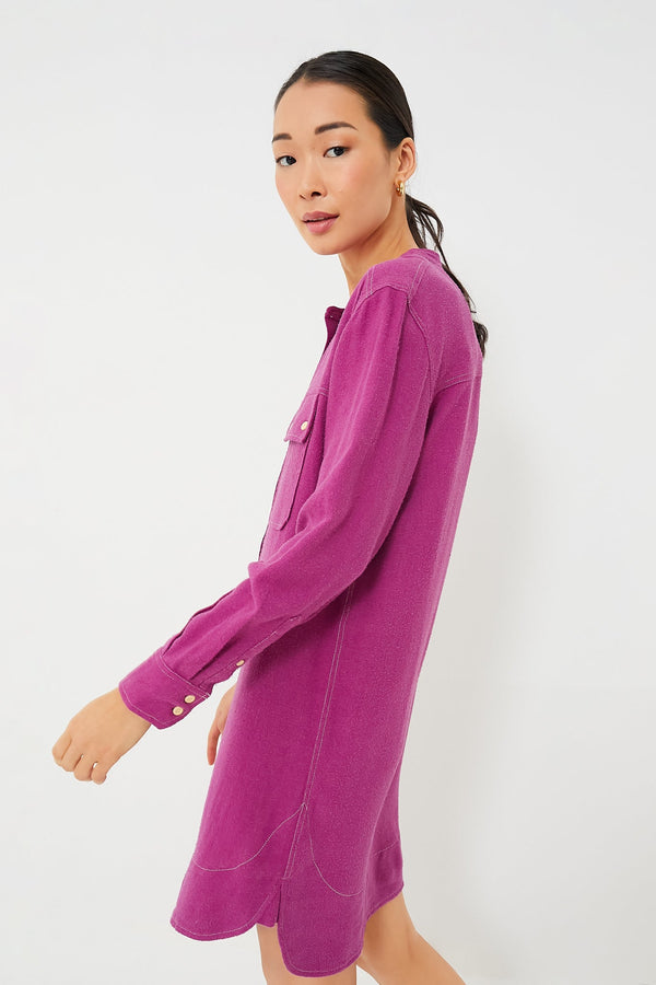 Mauve Venoya Silk Bourette Dress