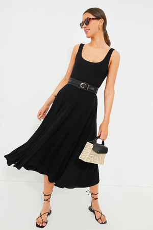 Black Raffia Waist Belt