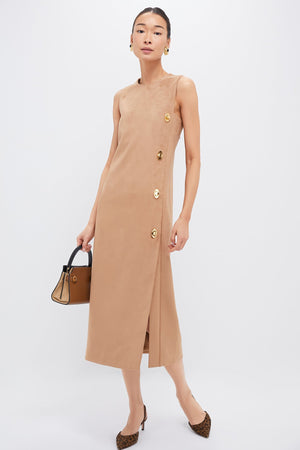 Tan Kalita Midi Dress