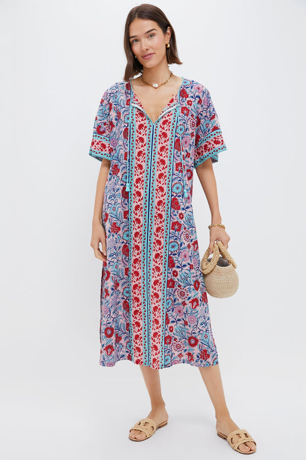 Mauve and Rose Wildflower Naples Caftan