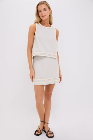 Flax Brushed Canvas Meg Mini Skirt