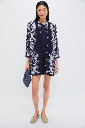 Indigo Reflection Knit Jacquard Liv Cardigan