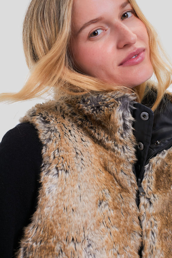Emilia Wax Fur Reversible Vest