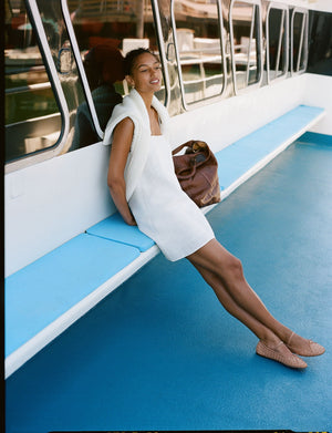 White Linen Lea Dress