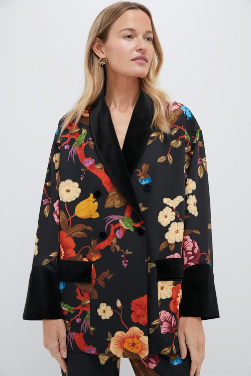 Baroque Floral Smoking Jacket