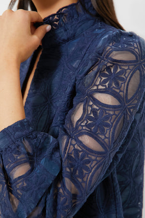Navy Organza Palmerston Dress