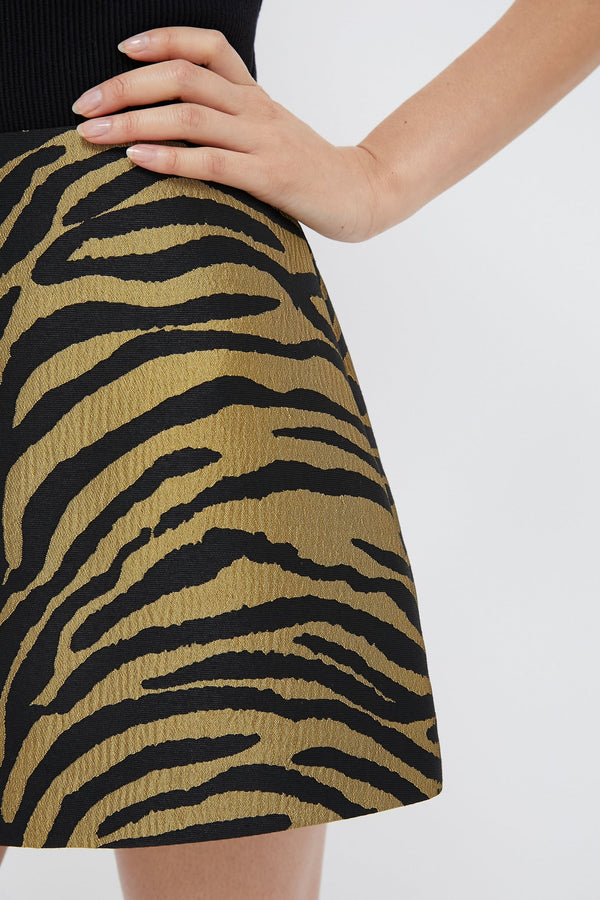 Tiger Jacquard Meg Mini Skirt