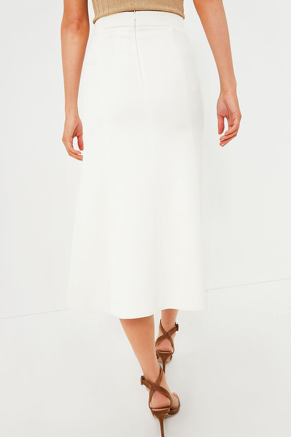 Wool White Arona Skirt