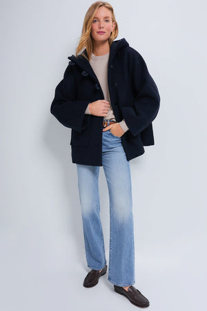 Sky Captain Boiled Wool Midi Jacket