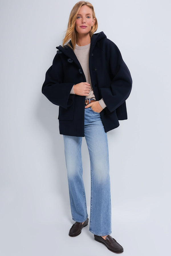 Sky Captain Boiled Wool Midi Jacket
