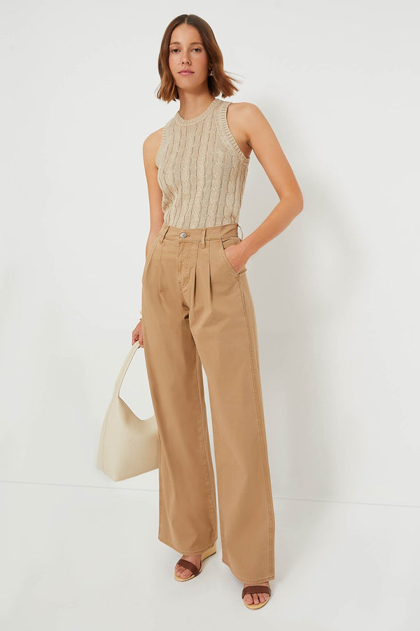 Khaki Mia Wide Leg Trouser