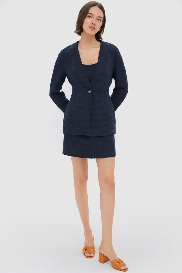 Navy Tweed Blaine Jacket
