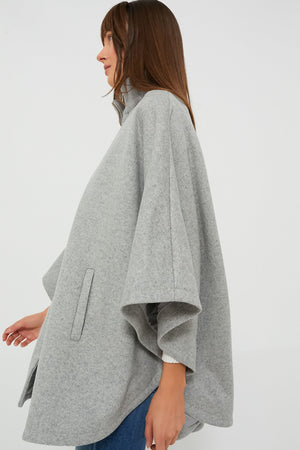 Grey Full Zip Huntington Poncho
