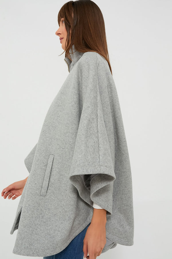 Grey Full Zip Huntington Poncho