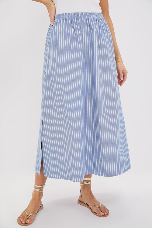 Blue Stripe Athena Skirt