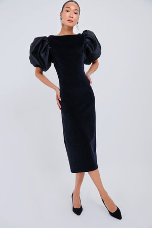 Black Suzanne Velvet Dress